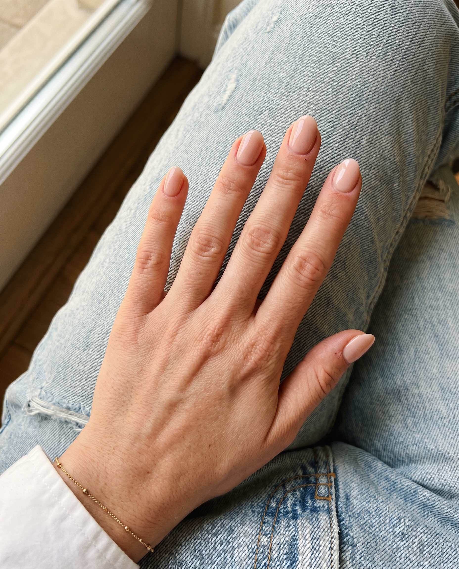 Uñas nude rosa